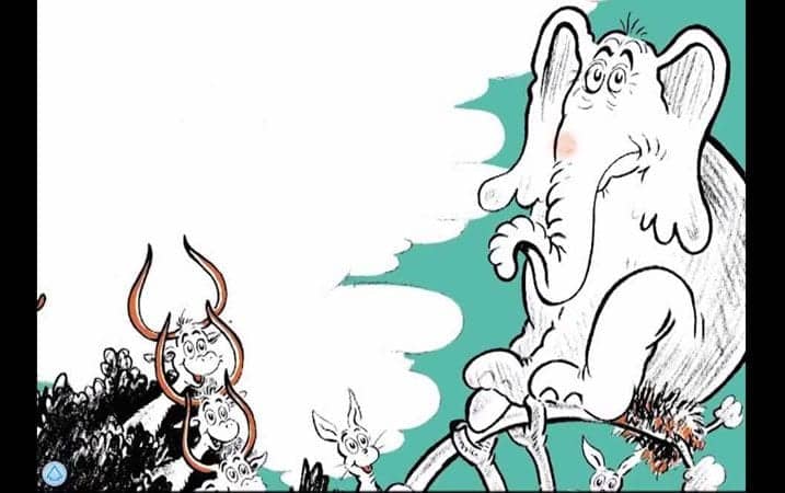 Illustration from "Horton Hatches the Egg" by Dr. Seuss. (YouTube)