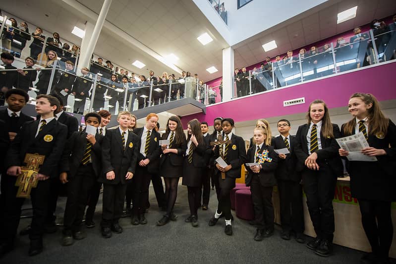 Official opening of St. Paul's Catholic School in Leicester, England, April 9, 2015. (Credit: Catholic Church England and Wales.)
