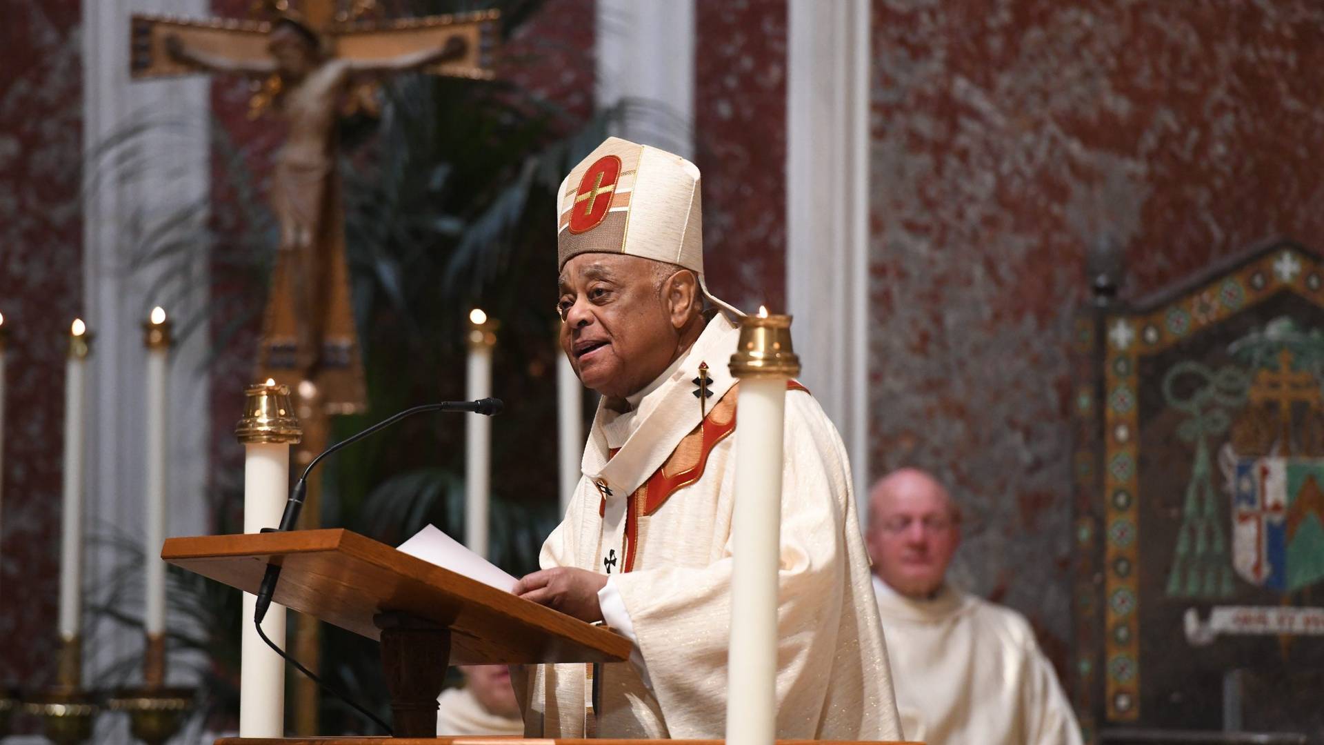 Cardinal Wilton Gregory gives his homily during an Easter Sunday Mass on March 31, 2024 at the Cathedral of St. Matthew the Apostle in Washington. (Credit: Patrick Ryan/Catholic Standard, Archdiocese of Washington.)