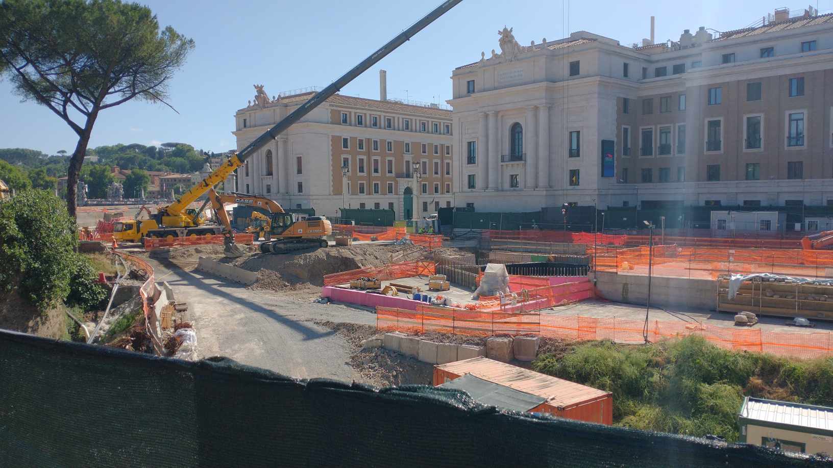 Construction at the Piazza Pia, the street in front of the Vatican media office – the former Vatican Radio – on June 12, 2024. (Credit: Crux photo.)