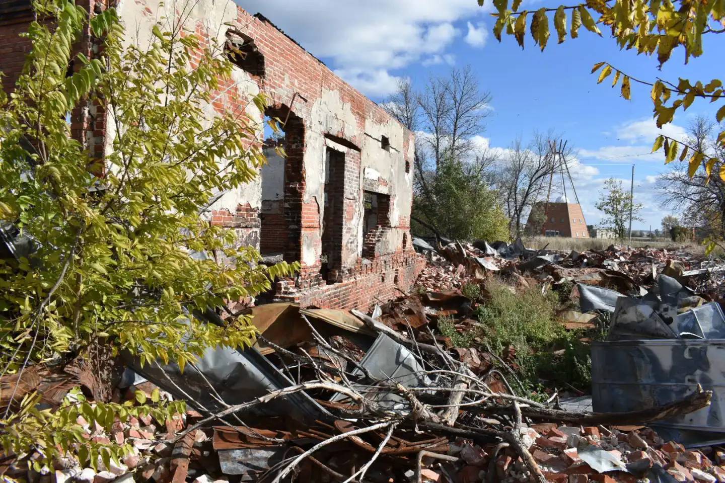 The ruins of a building that was part of a Native American boarding school on the Rosebud Sioux Reservation in Mission, S.D., are shown here Oct. 15, 2022. Federal officials with the Interior Department called on the U.S. government Tuesday, July 30, 2024, to apologize for a nationwide system of boarding schools in which children faced abuse and neglect. (Credit: Matthew Brown/AP.)