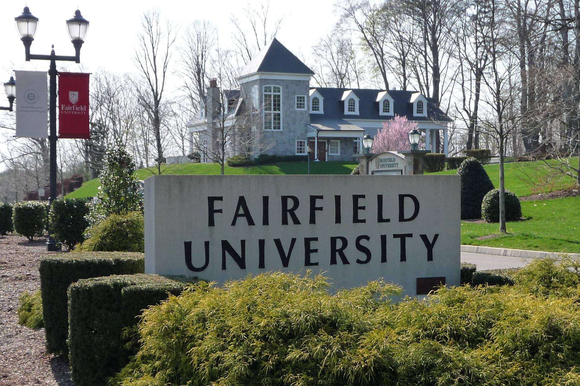 Main Entrance to Fairfield University in Fairfield, Connecticut. (Credit: Wikipedia.)