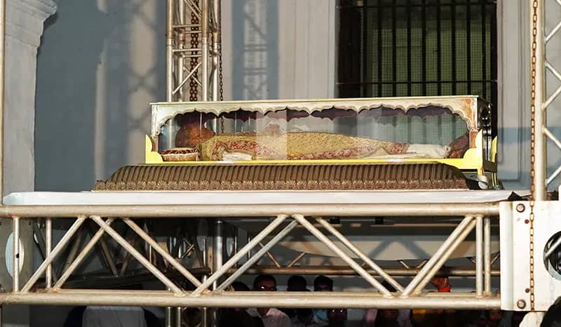 Relics of St. Francis Xavier in Goa, India. (Goa Government.)