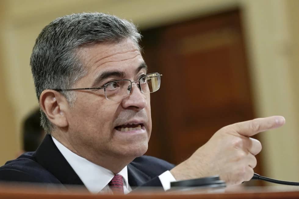 Health and Human Services Secretary Xavier Becerra testifies during the House Committee hearing on Ways and Means hearing, March 28, 2023, on Capitol Hill in Washington. (Credit: Mariam Zuhaib/AP.)