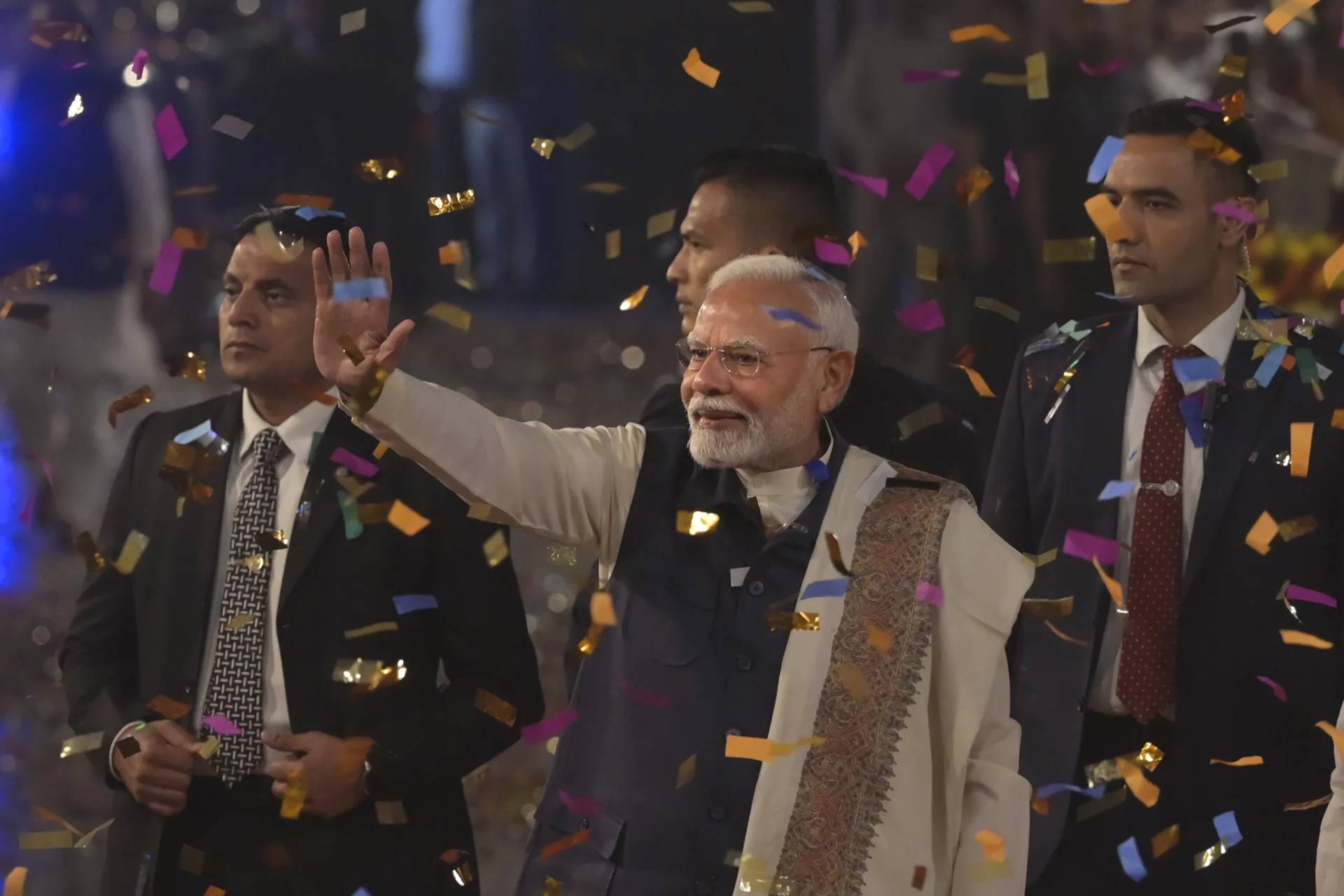 Prime Minister Narendra Modi on Nov. 23, 2024, in New Delhi, India. (Credit: Associated Press.)