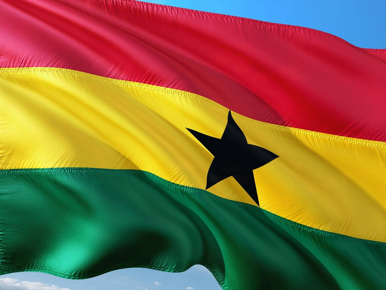 The flag of Ghana. (Credit: Pixabay.)