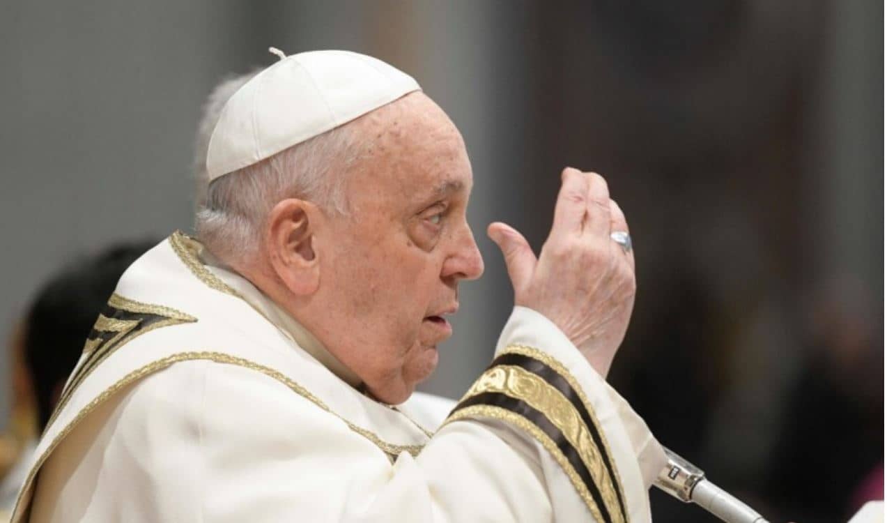 Pope Francis celebrates Mass at St. Peter's Basilica in the Vatican on Jan. 6, 2025, the Solemnity of the Epiphany. (Credit: Vatican Media.)