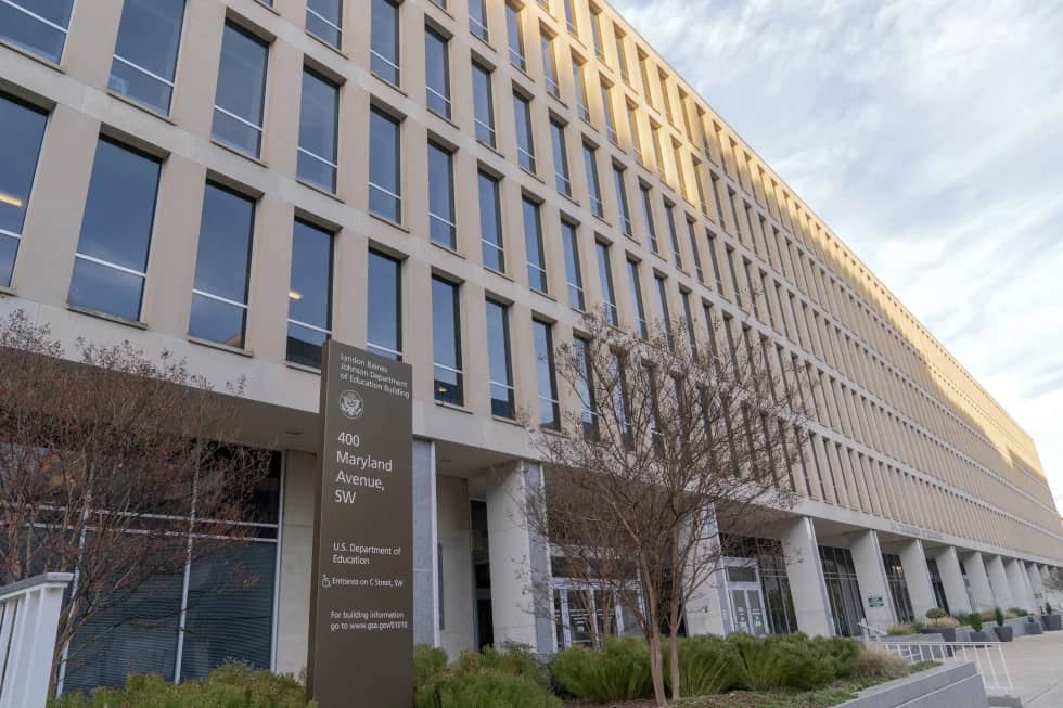 The U.S. Department of Education building is seen in Washington, Nov. 18, 2024. (Credit: Jose Luis Magana/AP.)