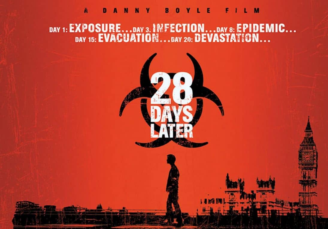 "28 Days Later" release poster. (Credit: Fox Searchlight Pictures.)