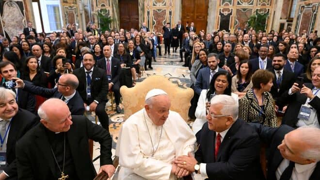 Mario Paredes, general director of SOMOS Community Care, at the Vatican. (Credit: Vatican Media.)