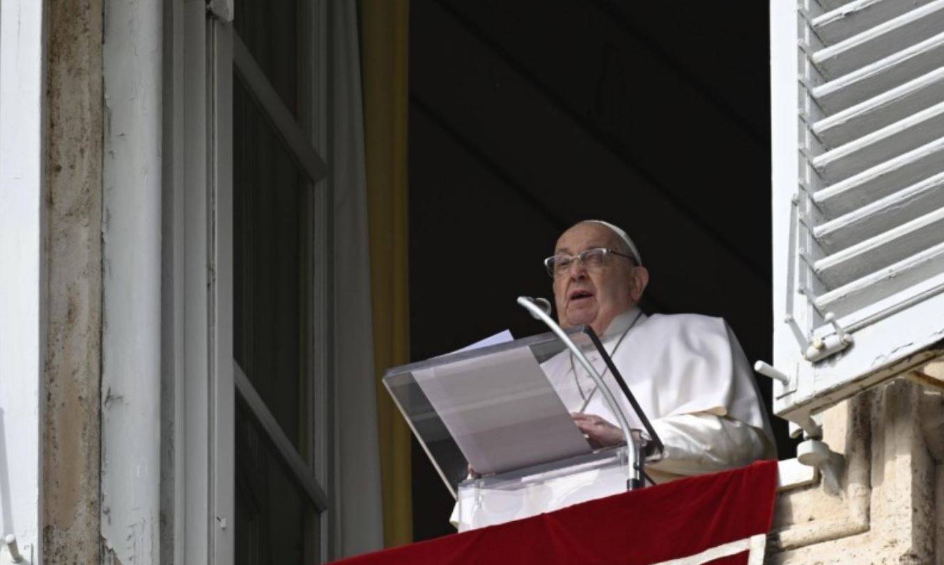 Pope Francis gives his Angelus address outside St. Peter's Square on Feb. 2, 2025. (Credit: Vatican Media.)