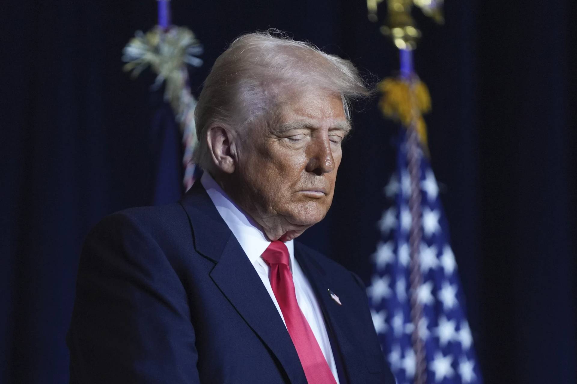 President Donald Trump attends the National Prayer Breakfast at Washington Hilton, Thursday, Feb. 6, 2025, in Washington. (Credit: Evan Vucci/AP.)