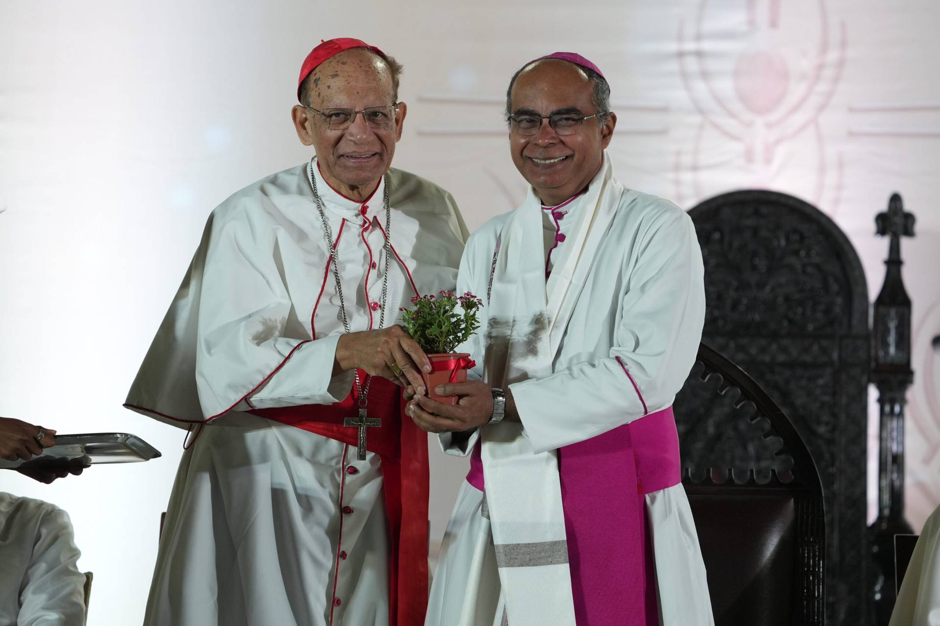 Cardinal Oswald Gracias and Archbishop John Rodrigues in Mumbai on Feb. 11, 2025. (Credit: Archdiocese of Bombay.)