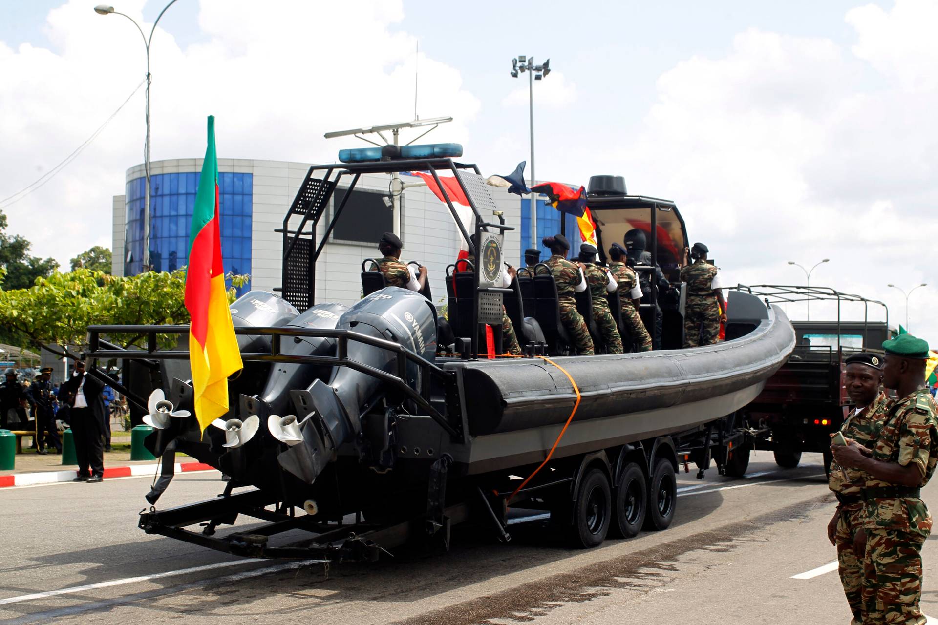A Cameroon military parade takes place. (Credit: Wikimedia.)