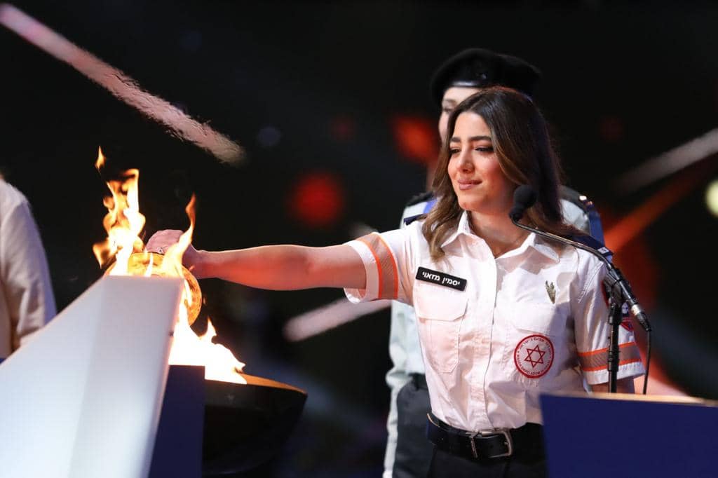 Yasmeen Mazzawi, an Arab Christian from Nazareth, serving as a volunteer paramedic with Magen David Adom (Red Shield of David), which is the Israeli member of the International Federation of Red Cross and Red Crescent Societies. (Credit: Magen David Adom.)