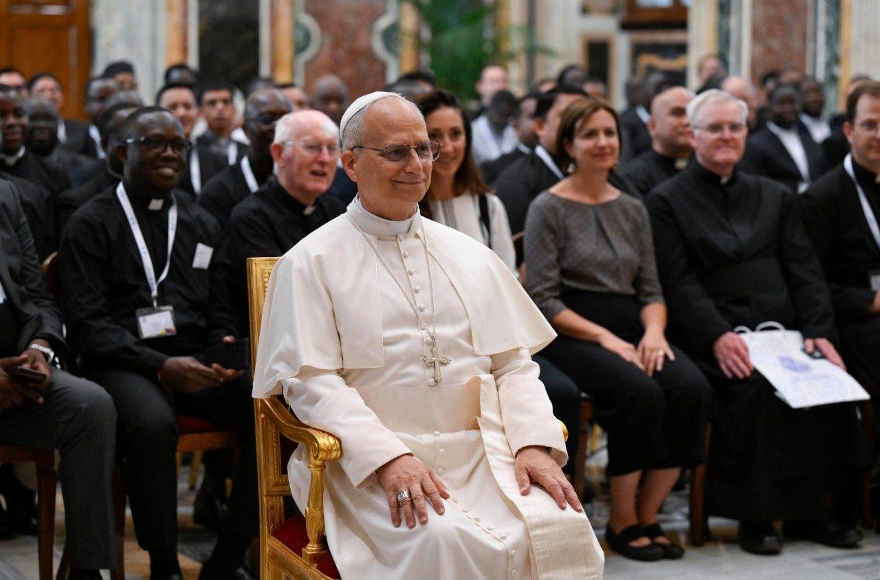 Pope Leo XIV receives participants in course for seminary formators and receives Xaverian Missionaries on July 25, 2025. (Credit: Vatican Media.)