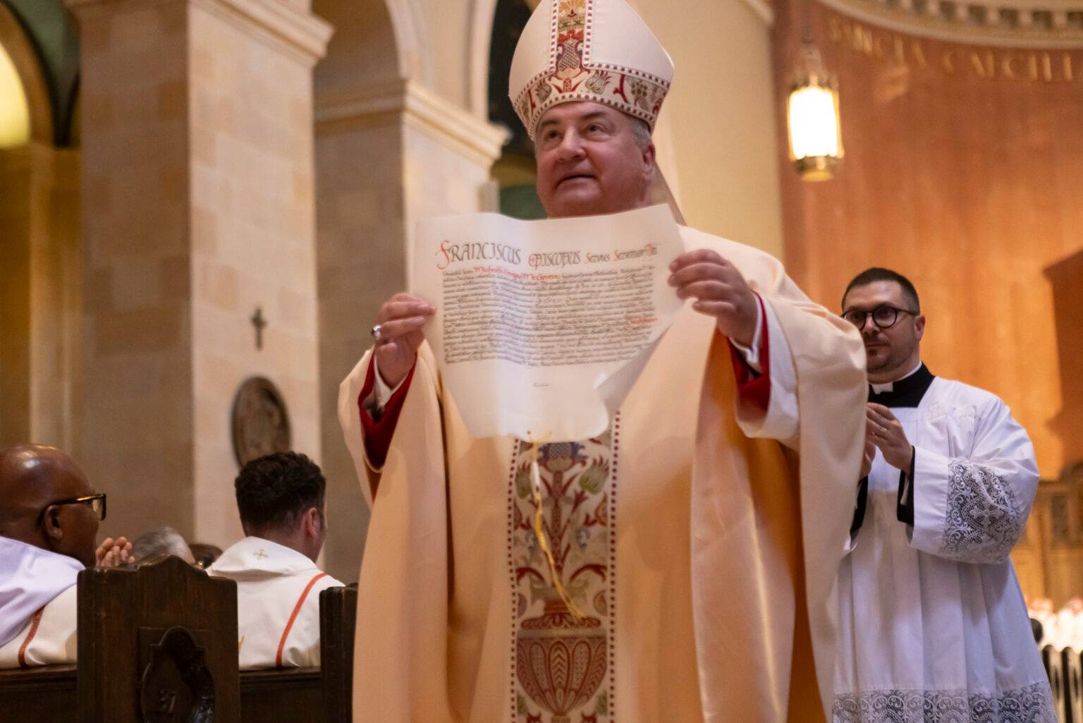 Archbishop Michael McGovern of Omaha is installed on May 8, 2025. (Credit: Archdiocese of Omaha.)