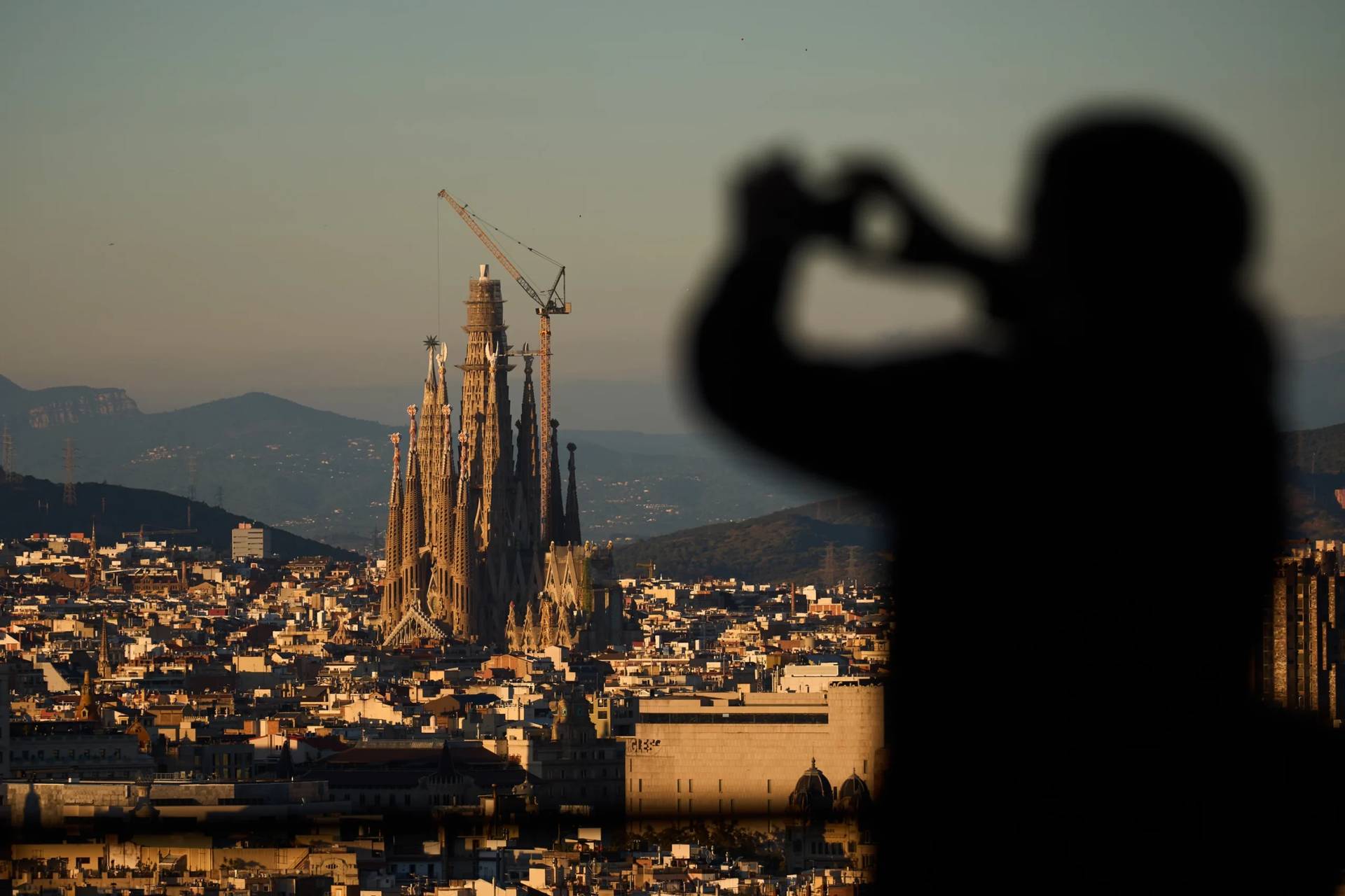 View of the Sagrada Familia basilica, which became the world’s tallest church on Thursday after a section of its central tower was lifted into place, in Barcelona, Spain, Oct. 30, 2025. (Credit: Emilio Morenatti/AP.)