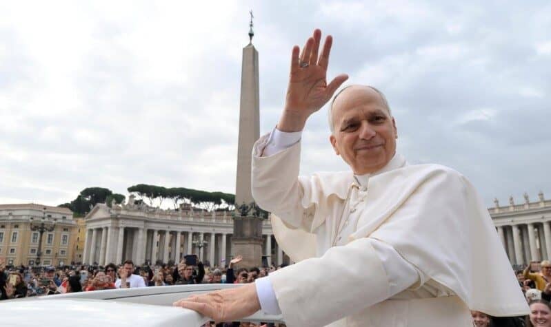Pope Leo XIV in St. Peter's Square at the Vatican on October 22, 2025. (Credit: Vatican Media.)