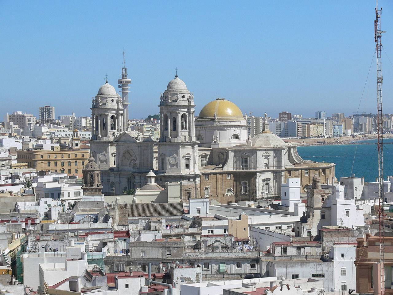 The Cathedral of the Holy Cross over the Waters in Cádiz, Spain. (Credit: Wikimedia.)