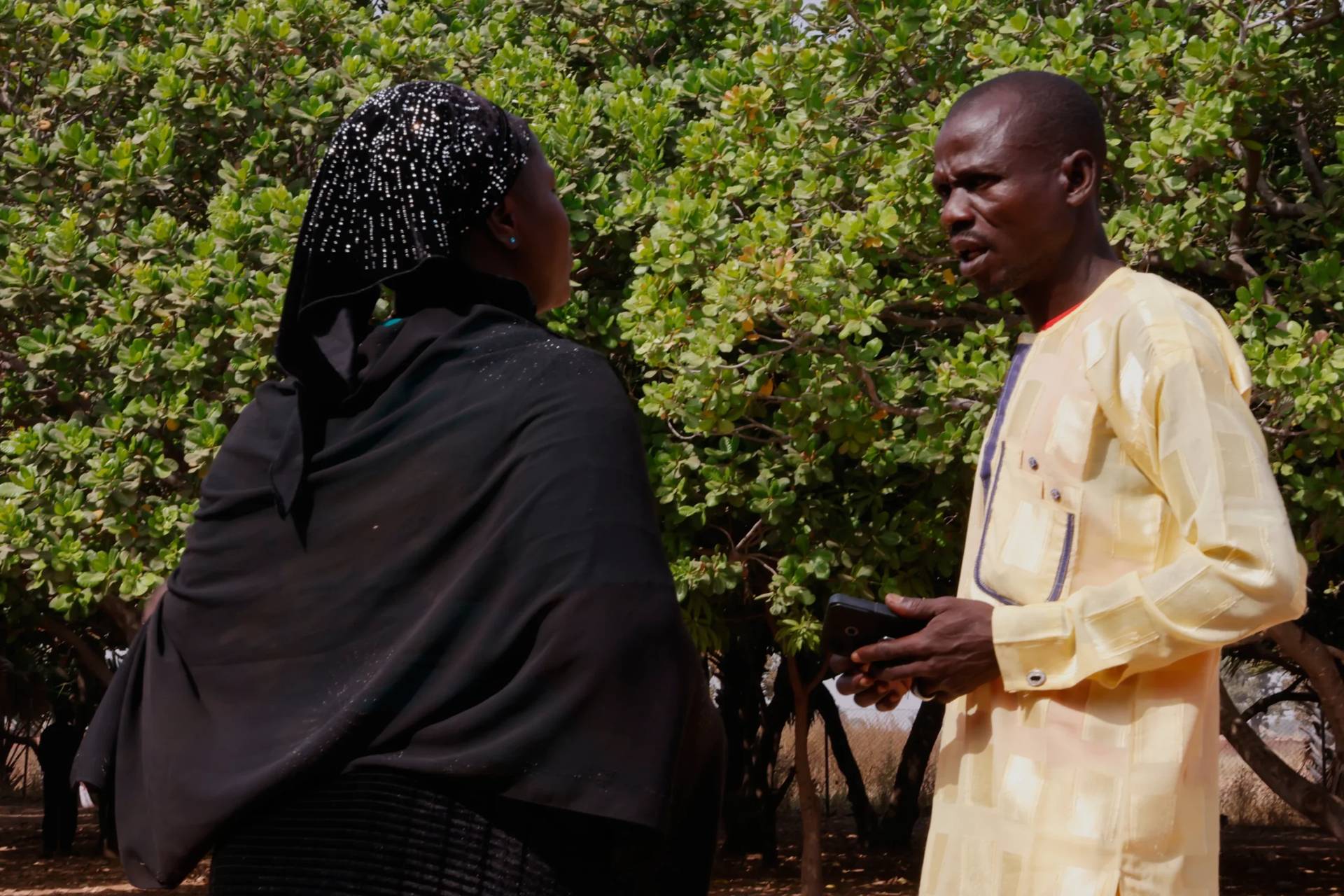 Parents of abducted school children gather at the St. Mary’s Catholic Primary and Secondary School in Papiri, Nigeria. (Credit: Associated Press.)