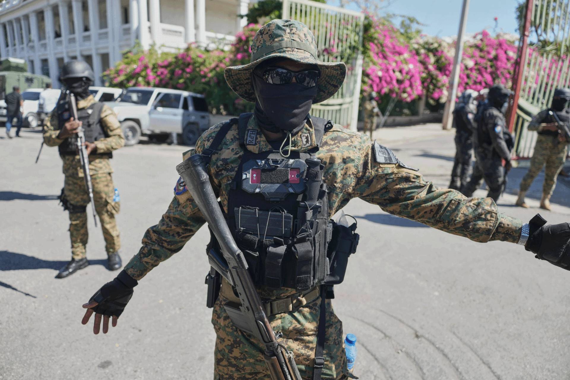 Members of the National Palace General Security Unit in Port-au-Prince, Haiti, on Jan. 26, 2026. (Credit: Odelyn Joseph/AP.)