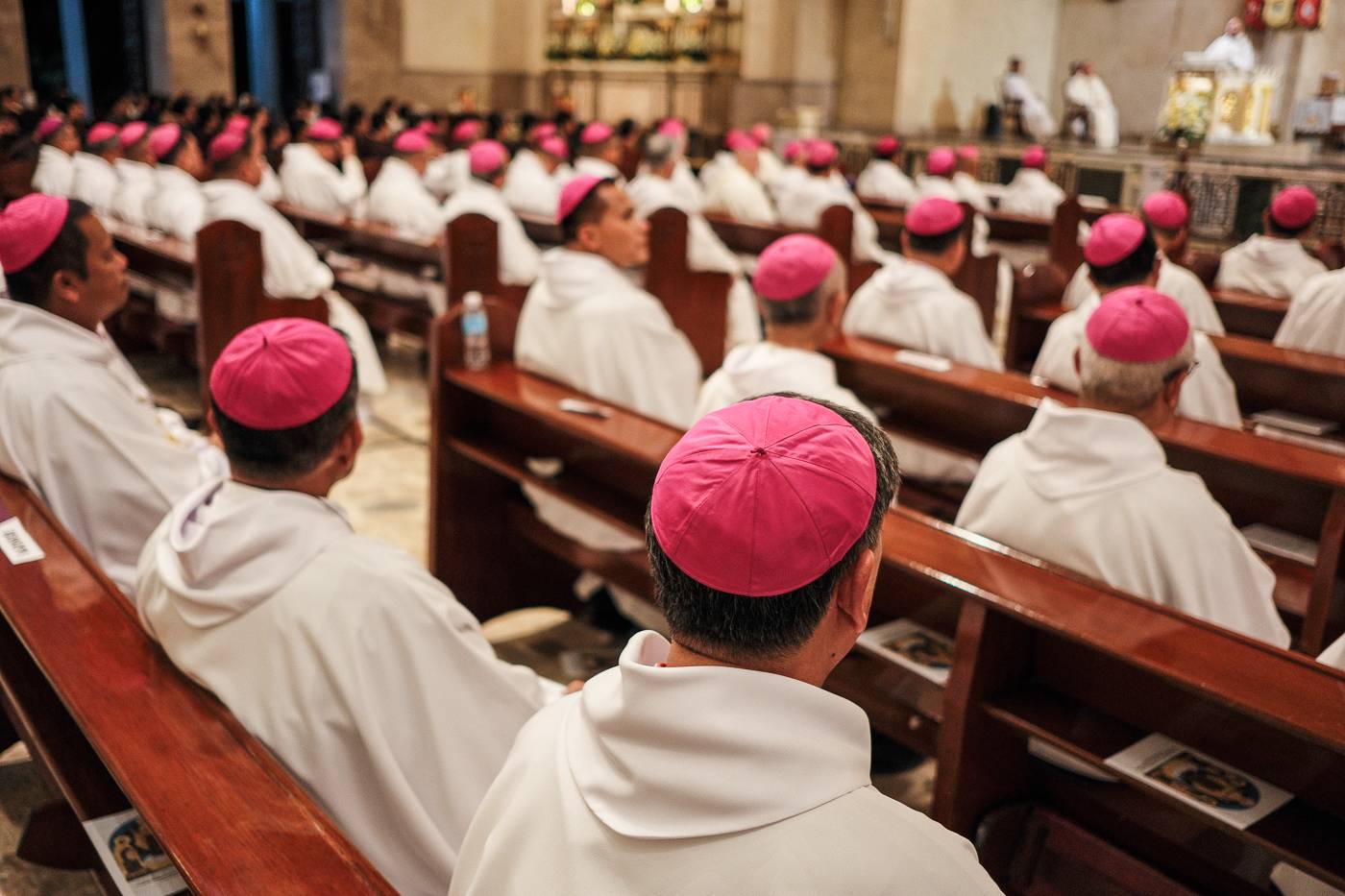 Catholic bishops gather for a Mass ahead of their 131st plenary assembly, at the Minor Basilica of the National Shrine of Our Lady of Mount Carmel in Quezon City, Philippines, January 20, 2026. (Credit: Roy Lagarde/CBCP News.)
