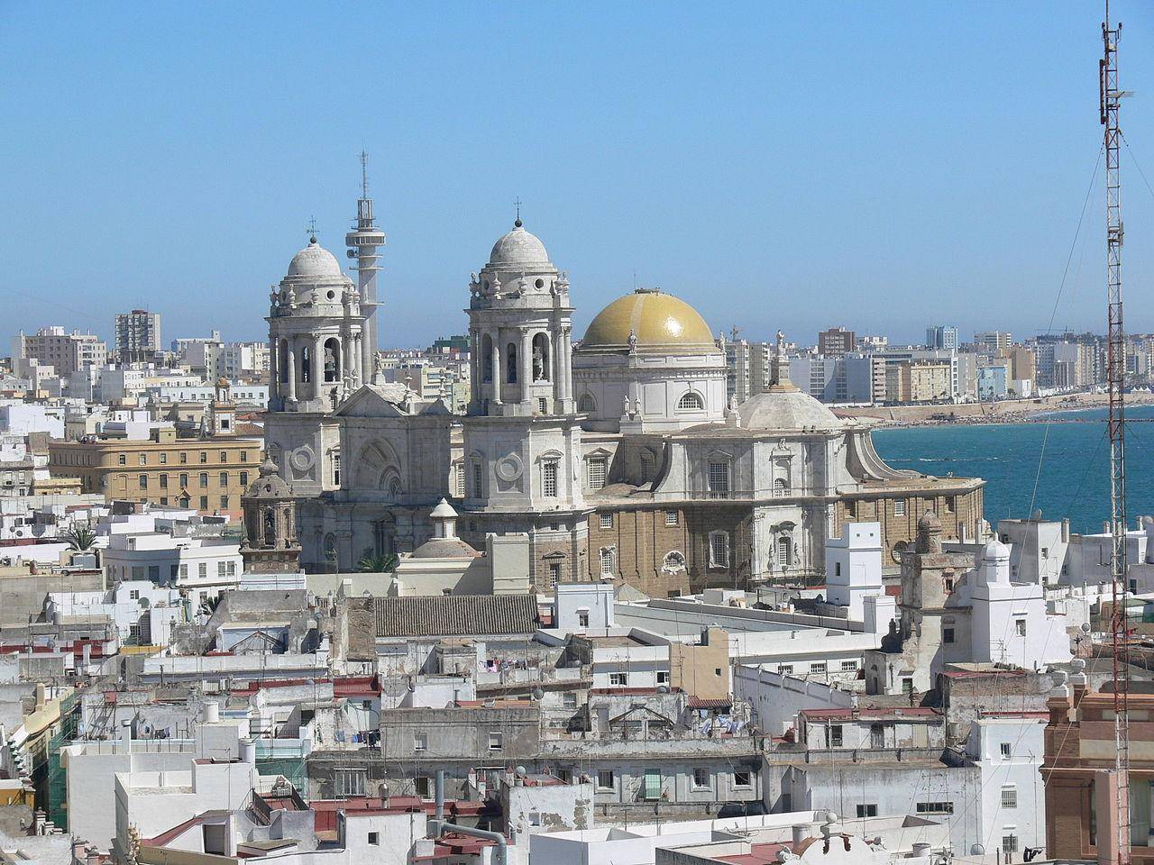 The Cathedral of the Holy Cross over the Waters in Cádiz, Spain. (Credit: Wikimedia.)