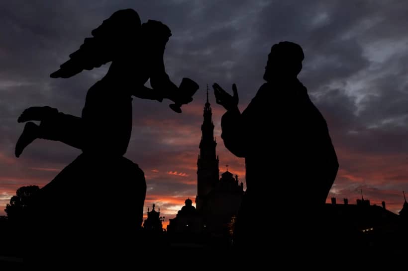 The Jasna Gora Monastery, Poland's most revered Catholic shrine, is seen at sunset in Czestochowa, Poland, Sept. 23, 2023. (Credit: Michal Dyjuk/AP.)