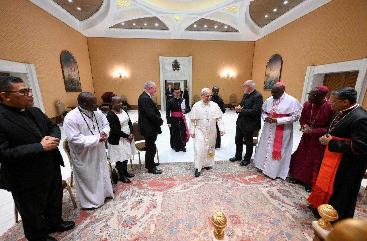 Pope Leo XIV receives a delegation from the "Program for Christian-Muslim Relations in Africa" on March 25, 2026. (Credit: Vatican Media.)
