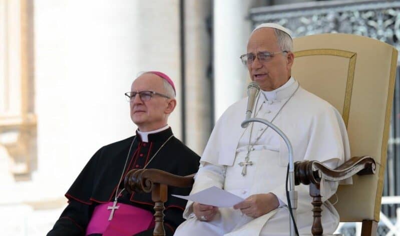 Pope Leo XIV in St. Peter's Square on April 29, 2026. (Credit: Vatican Media.)