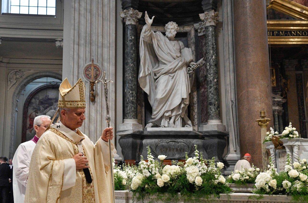 Pope Leo XIV at the Papal Basilica of St. John Lateran in Rome, Italy, on April 2, 2026.(Credit: Vatican Media.)