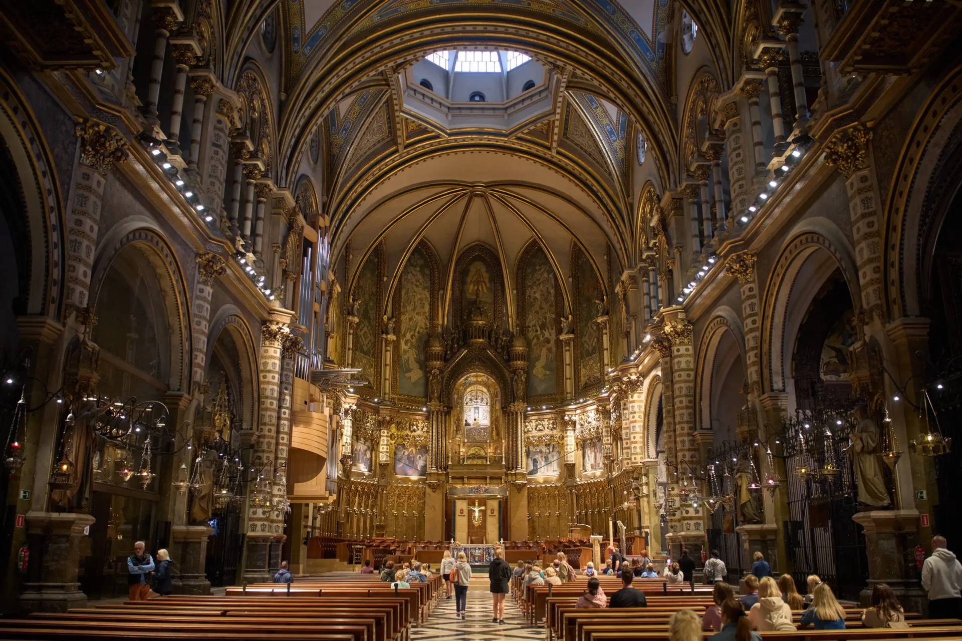 A view of the Basilica of Montserrat at the Monastery of Montserrat near Barcelona, Spain, Friday, June 5, 2026. (Credit: Emilio Morenatti/AP.)