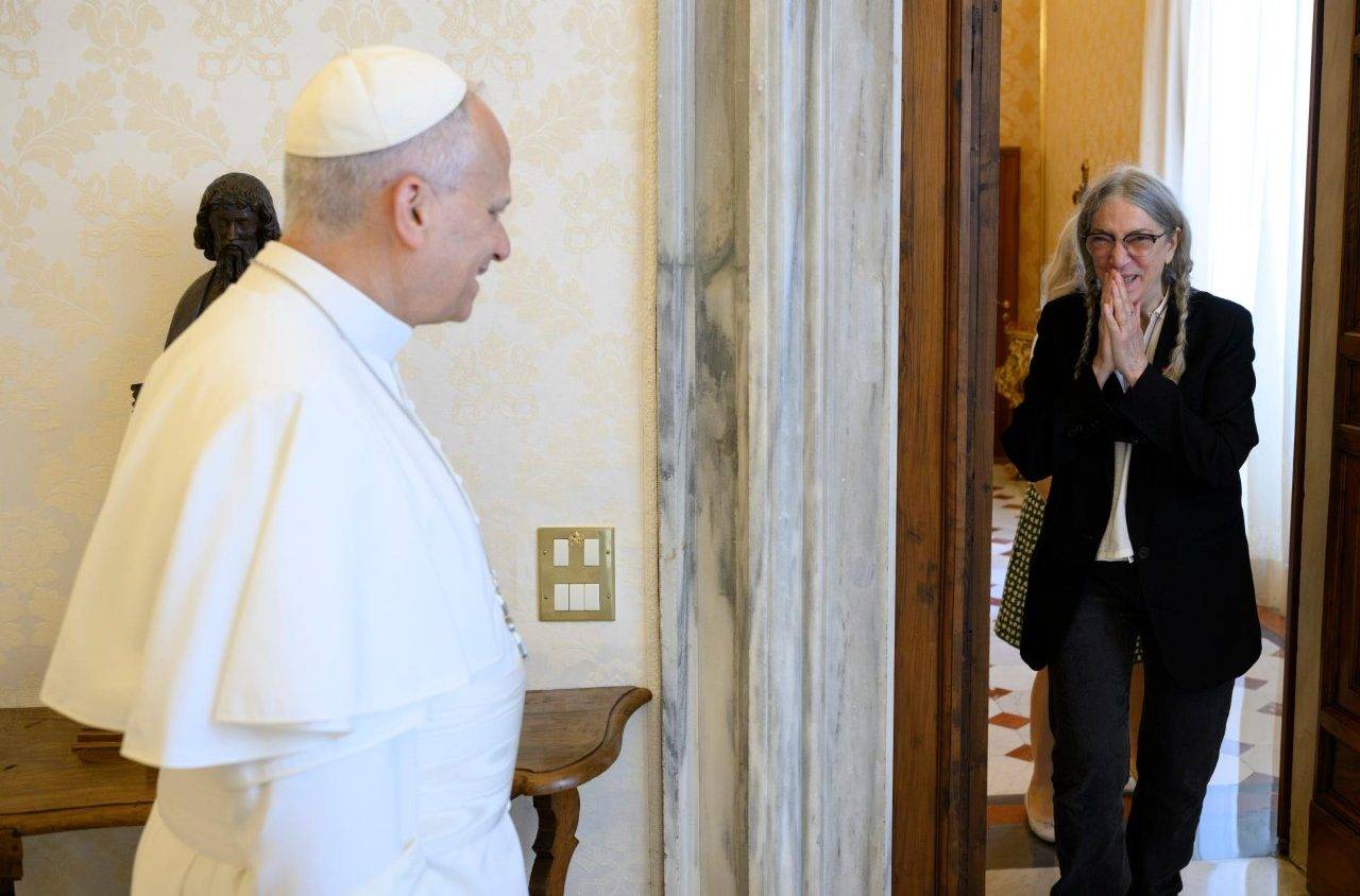 Patti Smith meeting Pope Leo XIV in the Vatican on July 31, 2026. (Credit: Vatican Media.)