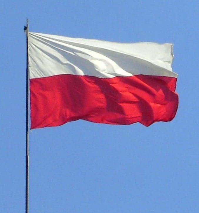 Flag of Poland. (Credit: Wikimedia.)