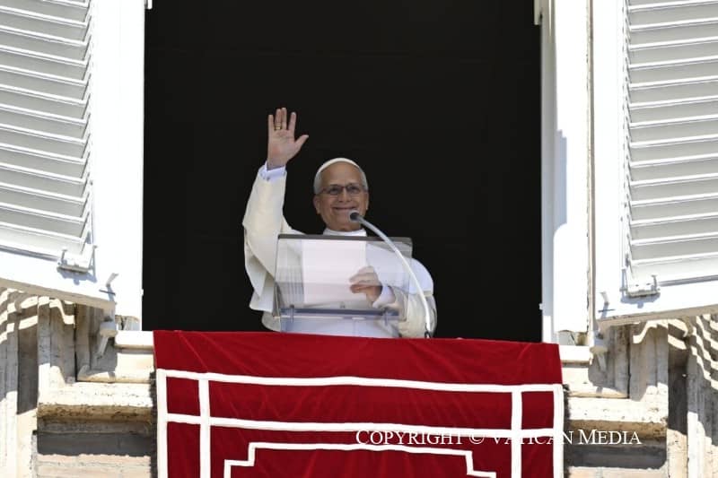Pope Leo XIV prays the Angelus on Sunday, 20 Sept. 2026, in the Vatican. (Image ©Vatican Media)