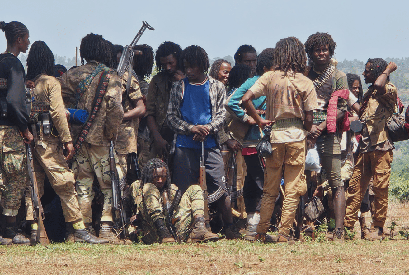 Oromo Liberation Army (OLA) fighters attend an orientation session in western Oromia, Ethiopia, on June 2, 2025. (Credit: AP photo.)