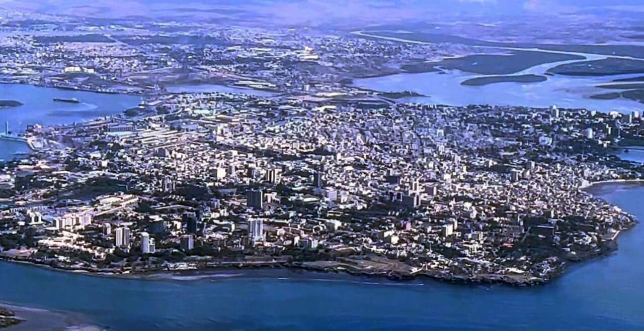 Aerial view of Mombasa in Kenya