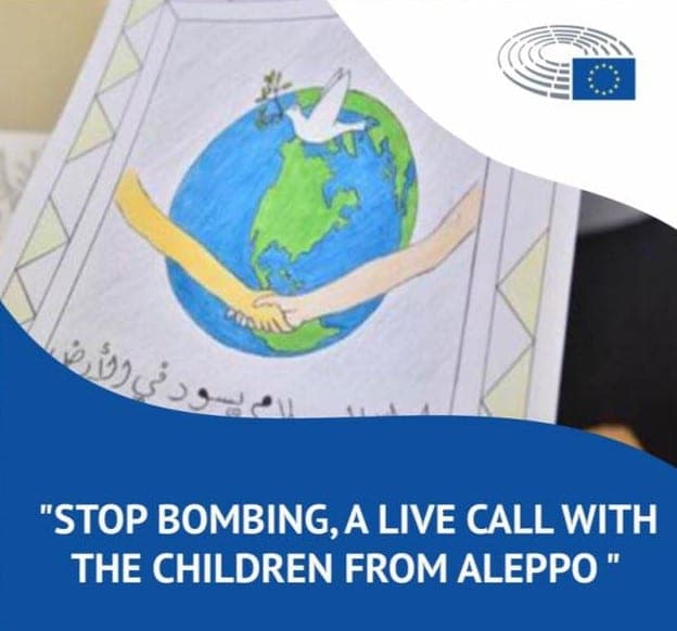 Syrian children risk their lives to cry for an end to bombings