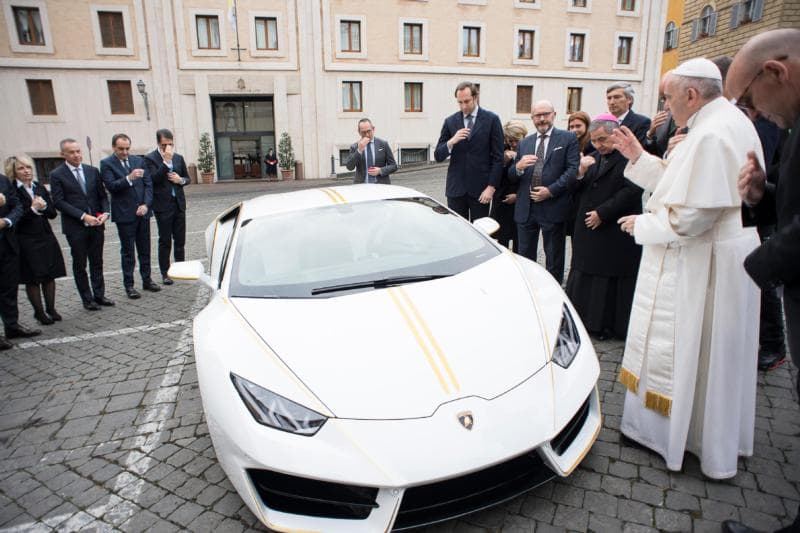 Pope’s Lamborghini fetches nearly $1 million for charity at auction