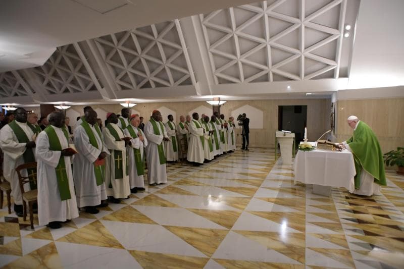 Salvation demands accusing oneself, not others, pope says