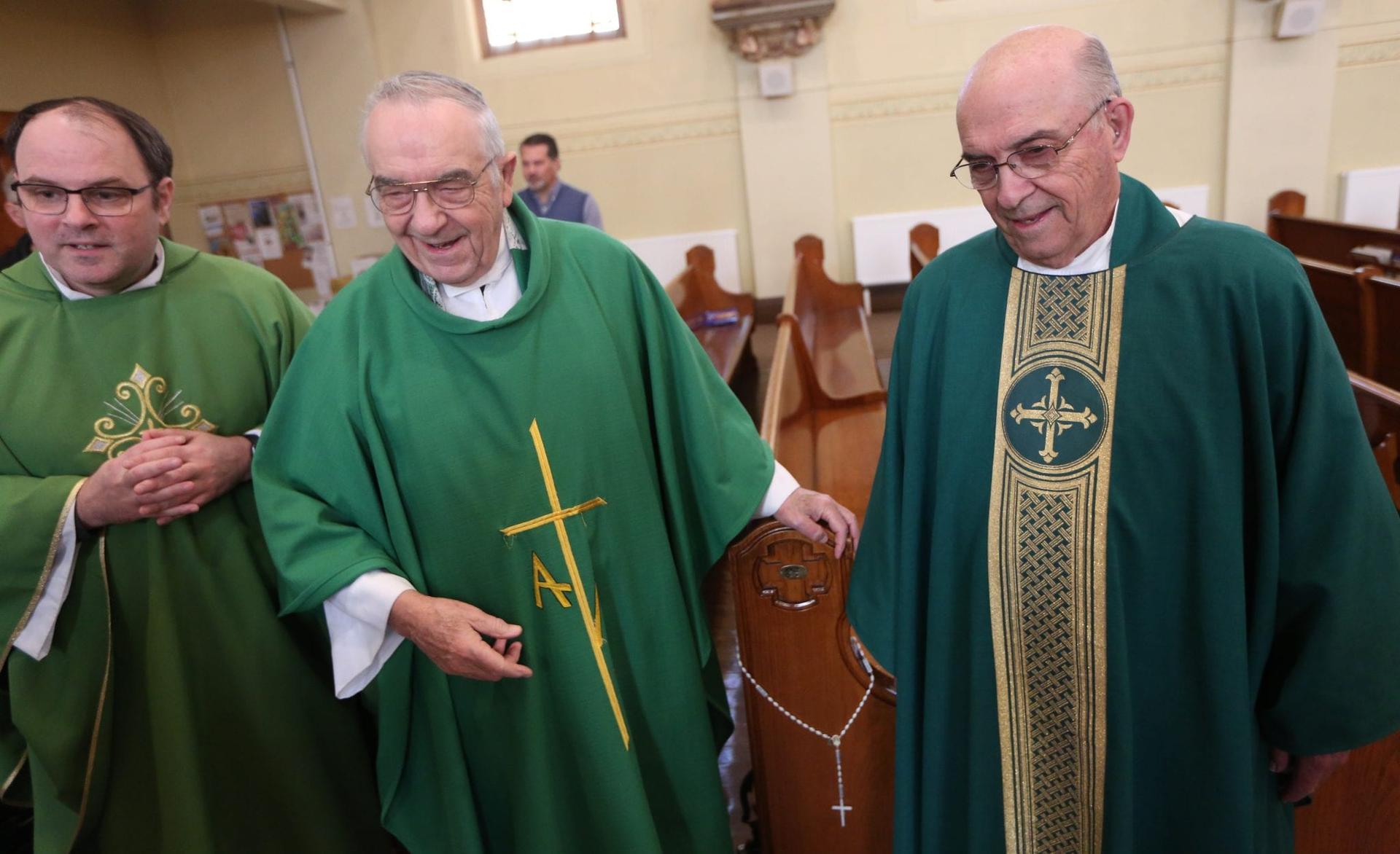 Brother priests mark 60th year of ordination with Mass — and a snowstorm