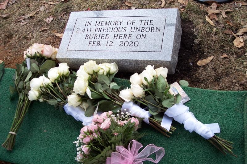 Remains of aborted babies now in final resting place in Indiana cemetery