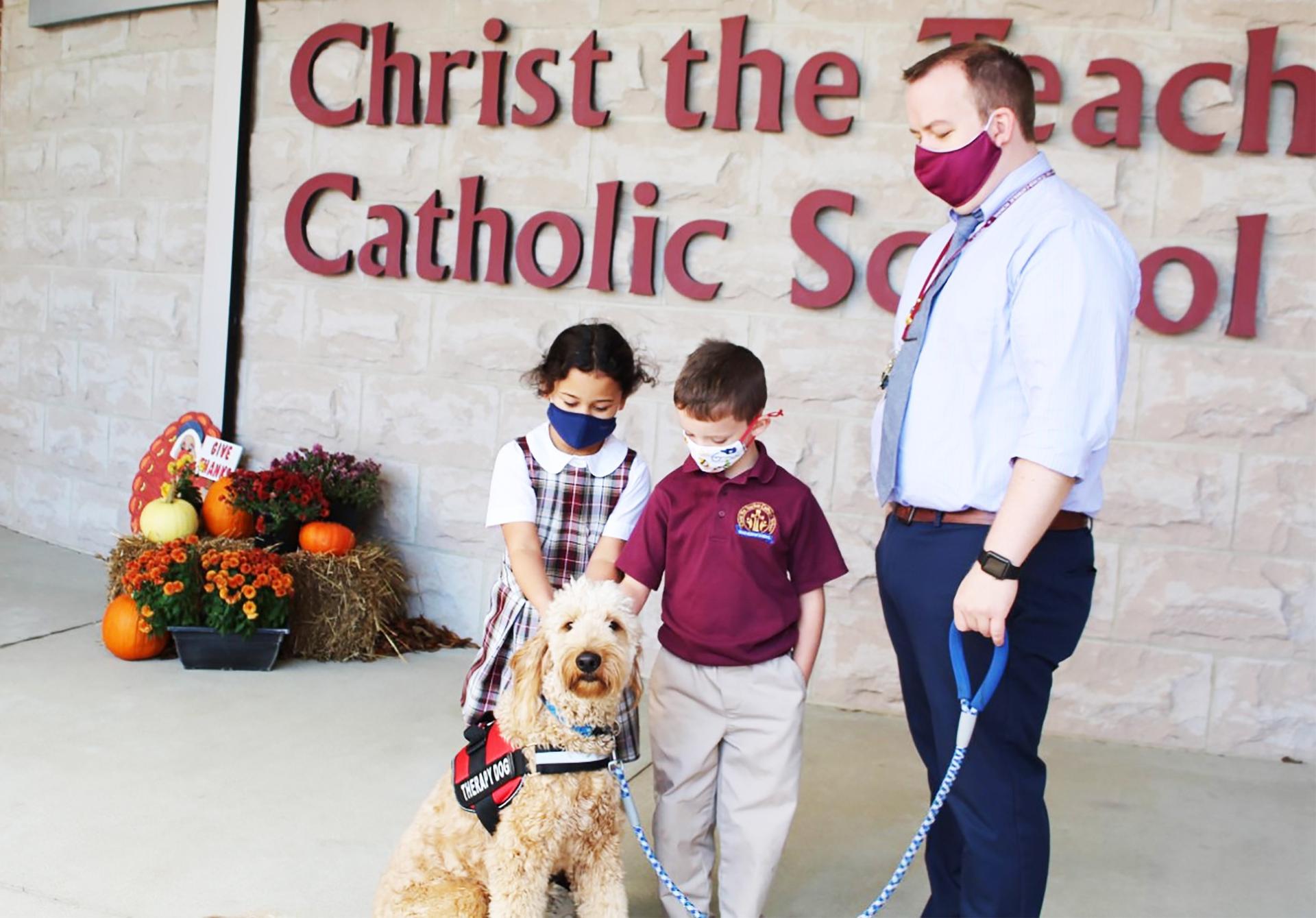 Therapy dog becomes essential worker at Catholic school during pandemic