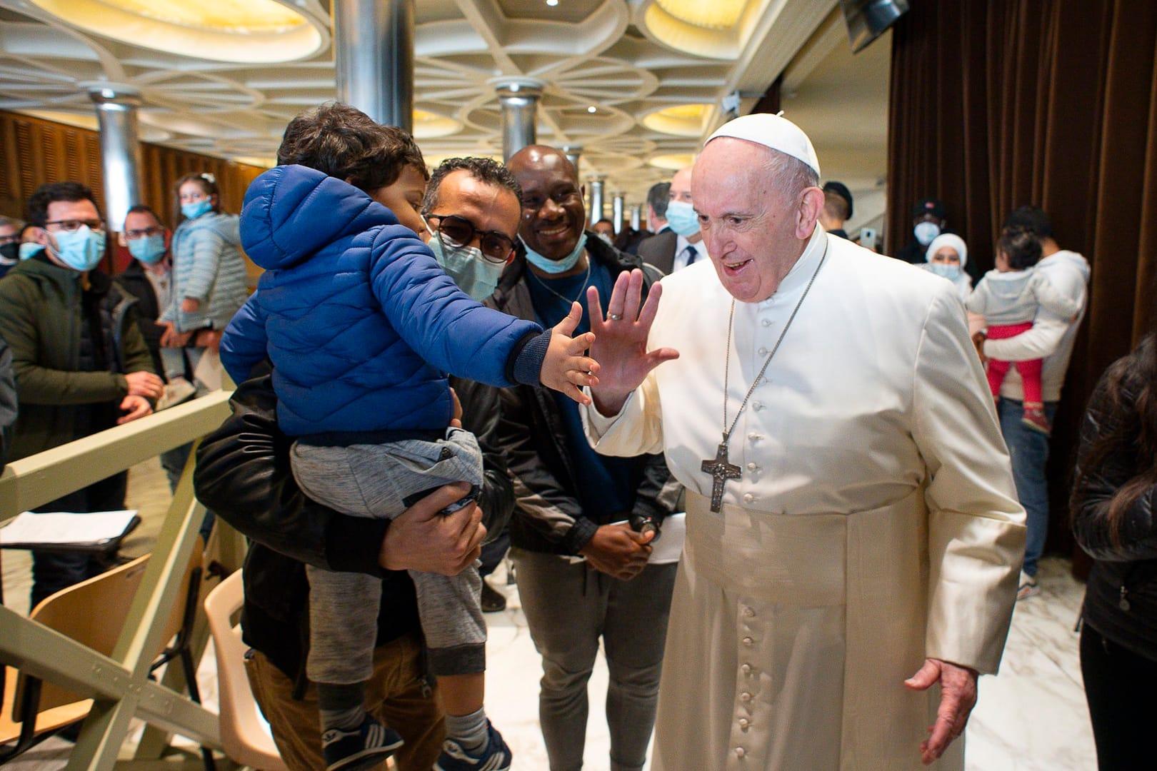 Pope celebrates name day at Vatican vaccination clinic