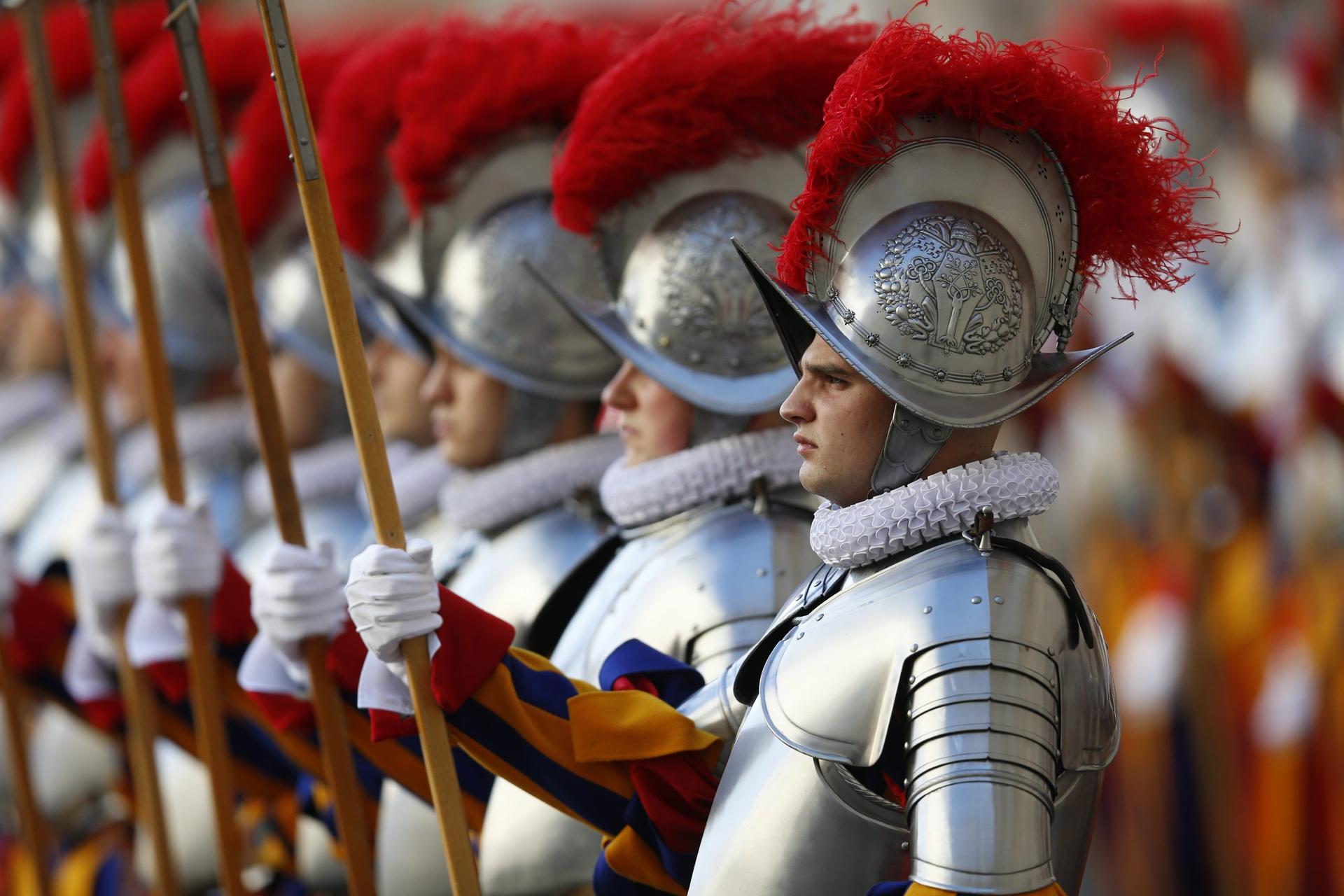 Pope tells new Swiss Guards they represent a church that welcomes