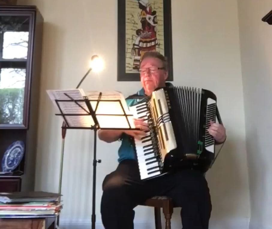 Forget the bagpipes: Scottish priest turns to accordion during lockdown
