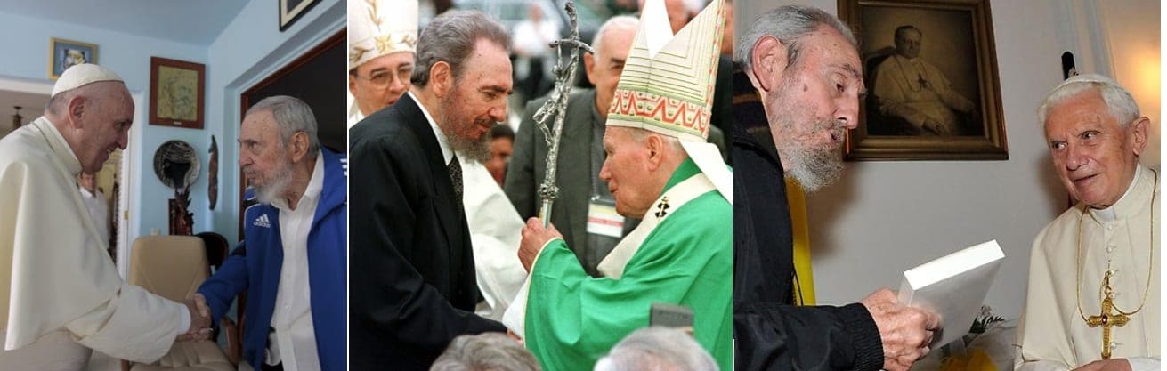 Fidel Castro, the communist leader who received three popes