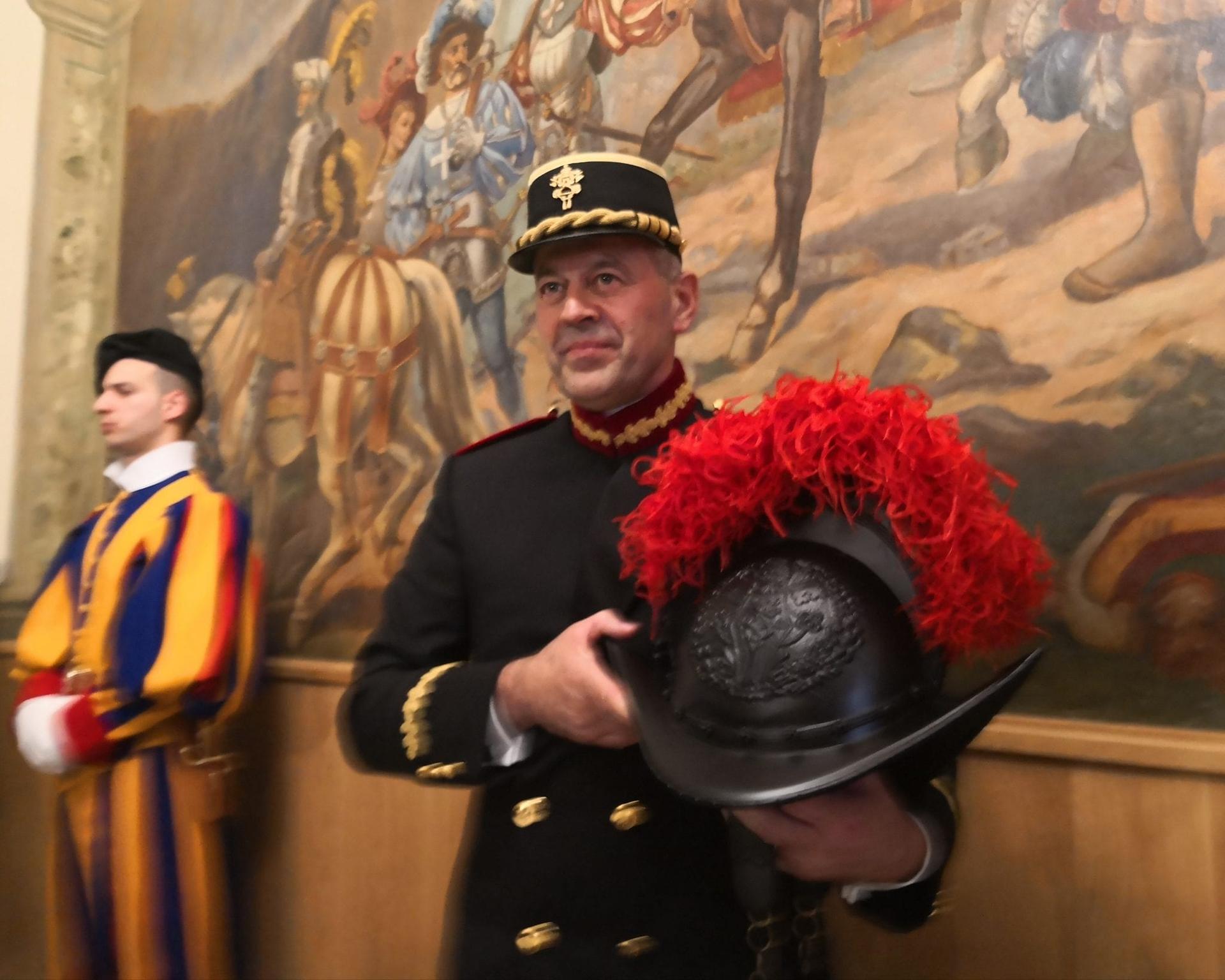 Swiss Guards make a fashion statement with debut of new helmets