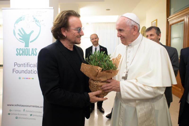 U2’s Bono calls Francis ‘sincere’ on abuse crisis, says ‘we have a crush on each other’